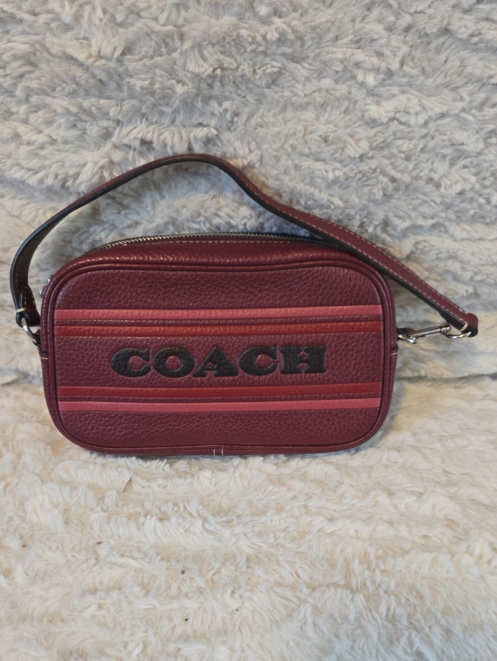 Coach Women's Burgundy Leather Camera Bag